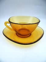 Vintage Vereco caffe cup with matching saucer