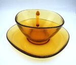 Vintage Vereco caffe cup with matching saucer - Image 2