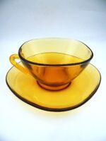 Vintage Vereco caffe cup with matching saucer