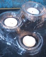 Textured Art Glass Candle Holder ‘’Volcano’’ - Image 10