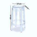 2 pieces Charles Ghost bar stools designed by Philippe Starck for Kartell - Image 8