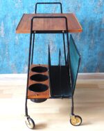 Vintage 1950’s/60’s serving trolley on wheels - Image 3