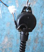 Vintage Mid-Century height-adjustable Teak & Acrylic pendant lamp Temde 327 - Image 10