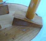 Mid-century vintage style round stool covered with flock wool - Image 5