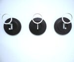 Lot from 3 Iconic and rare Space Age coat hooks