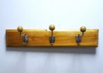 Mid-century Vintage 3-hook wooden rack