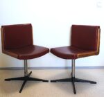 A pair of vintage Mid Century Modern Scandinavian design “Boomerang” lounge chairs