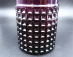 Vintage purple pressed glass flower vase “Ruutu” - Image 2