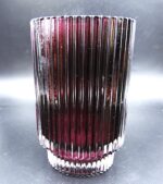 Vintage purple pressed glass candle lantern