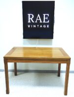 Vintage Scandinavian design small console table covered with walnut veneer - Image 2