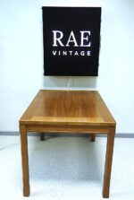Vintage Scandinavian design small console table covered with walnut veneer - Image 3