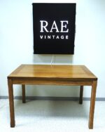 Vintage Scandinavian design small console table covered with walnut veneer - Image 4