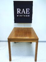 Vintage Scandinavian design small console table covered with walnut veneer - Image 5