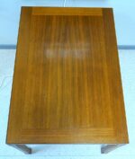 Vintage Scandinavian design small console table covered with walnut veneer - Image 6