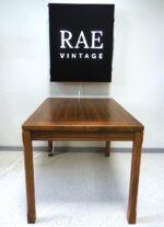 Vintage Scandinavian design small console table covered with walnut veneer - Image 3