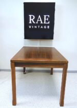 Vintage Scandinavian design small console table covered with walnut veneer - Image 5