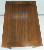 Vintage Scandinavian design small console table covered with walnut veneer - Image 6