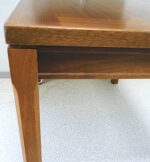 Vintage Scandinavian design small console table covered with walnut veneer - Image 7
