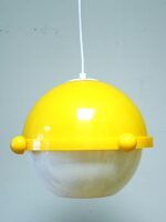 Soviet-era Space Age style round ceiling lamp
