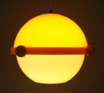 Soviet-era Space Age style round ceiling lamp - Image 7
