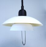 Soviet Space Age style height-adjustable Estoplast ceiling lamp Model 780