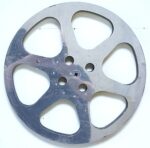 Vintage Soviet 16 mm cinema projector large film reel