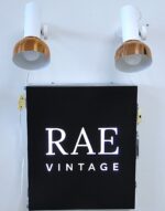 A pair of Soviet-era Space Age style Estoplast wall lamps Model 565 E