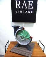 Vintage technical teaching aid - water pump model on a base
