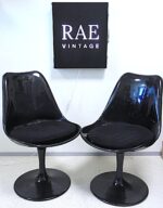 A pair of two Eero Saarinen style ''tulip'' chairs