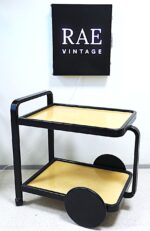 Vintage birch wood serving table "LADY"