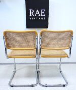 Vintage Bauhaus style icons, a pair of Cesca chairs designed by Marcel Breuer in 1928 - Image 4