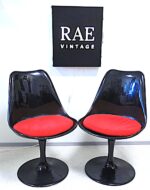 A pair of two Eero Saarinen style ''tulip'' chairs