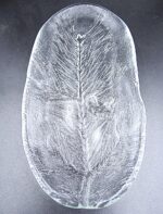 Vintage pressed glass plate from the Humpilan Lasi “Pine Branch” series - Image 3