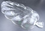 Vintage pressed glass leaf-shaped platter - Image 2