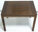 Vintage Scandinavian design small console table covered with walnut veneer - Image 4