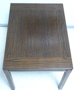 Vintage Scandinavian design small console table covered with walnut veneer - Image 6