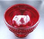 Vintage red pressed glass jam/candy bowl - Image 2