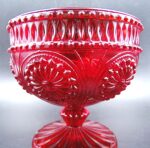 Vintage red pressed glass jam/candy bowl - Image 3