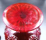 Vintage red pressed glass jam/candy bowl - Image 5