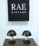 Pair of vintage Space Age Valinte 24204 table lamps "Mushroom"
