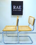 Vintage Bauhaus style icons, a pair of Cesca chairs designed by Marcel Breuer in 1928 - Image 3