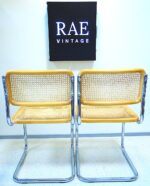 Vintage Bauhaus style icons, a pair of Cesca chairs designed by Marcel Breuer in 1928 - Image 4