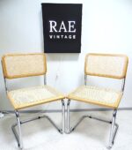 Pair of Cesca chairs designed by Marcel Breuer in 1928