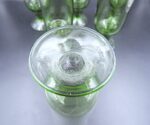 6 stylish vintage goblets made of greenish glass - Image 5