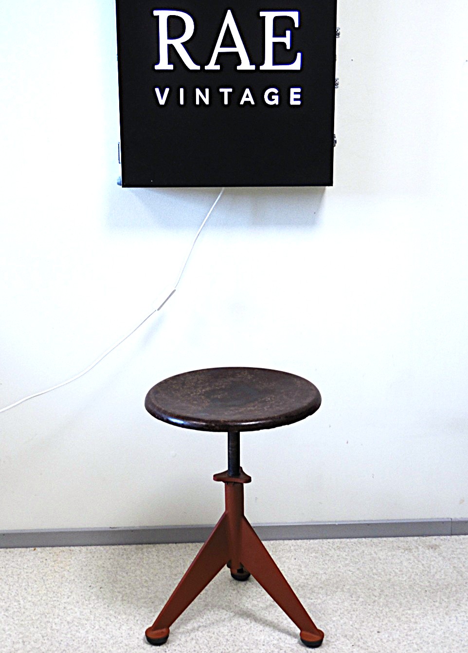 SAM_1810 Vintage Bakelite Industrial Workshop Stool by AB Odelberg-Olson - Image 1