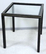 Vintage Hollywood Regency Style Glass Coffee Table by Pierre Vandel Paris