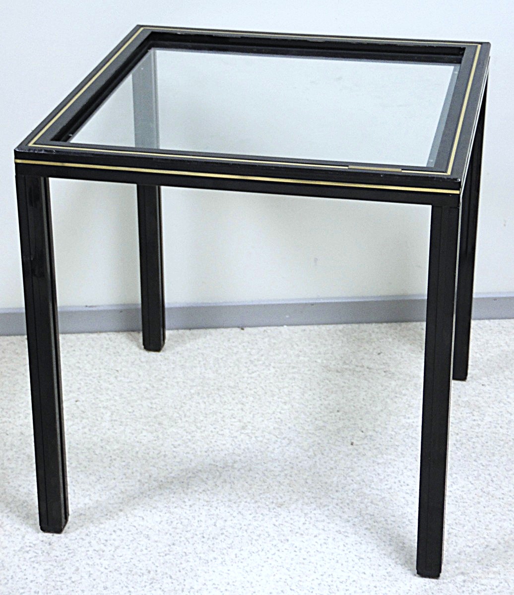 SAM_1969 Vintage Hollywood Regency Style Glass Coffee Table by Pierre Vandel Paris - Image 1