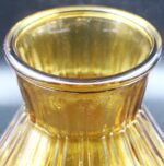 Vintage Mid-Century Modern Amber Glass Atomic Style Vase - Image 3