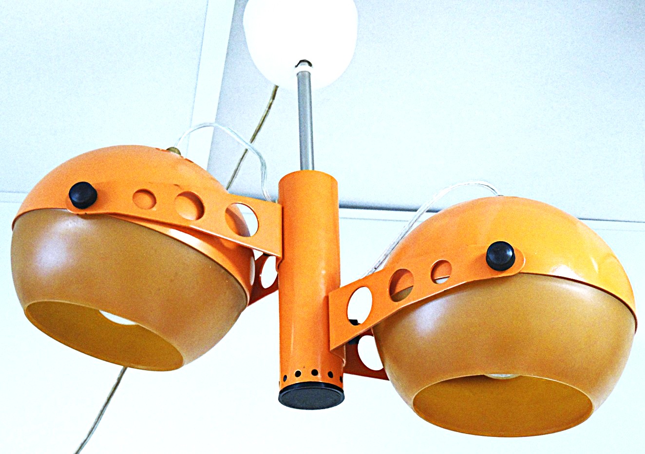 SAM_2202 One of the rarest Estoplast lights - a space-age style ceiling lamp - Image 1