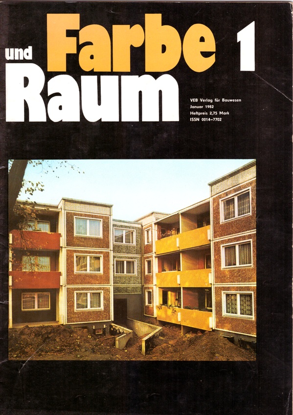 Scan_20260905 (28) Vintage East German architecture and construction magazine “Farbe und Raum” No. 1 - Image 1